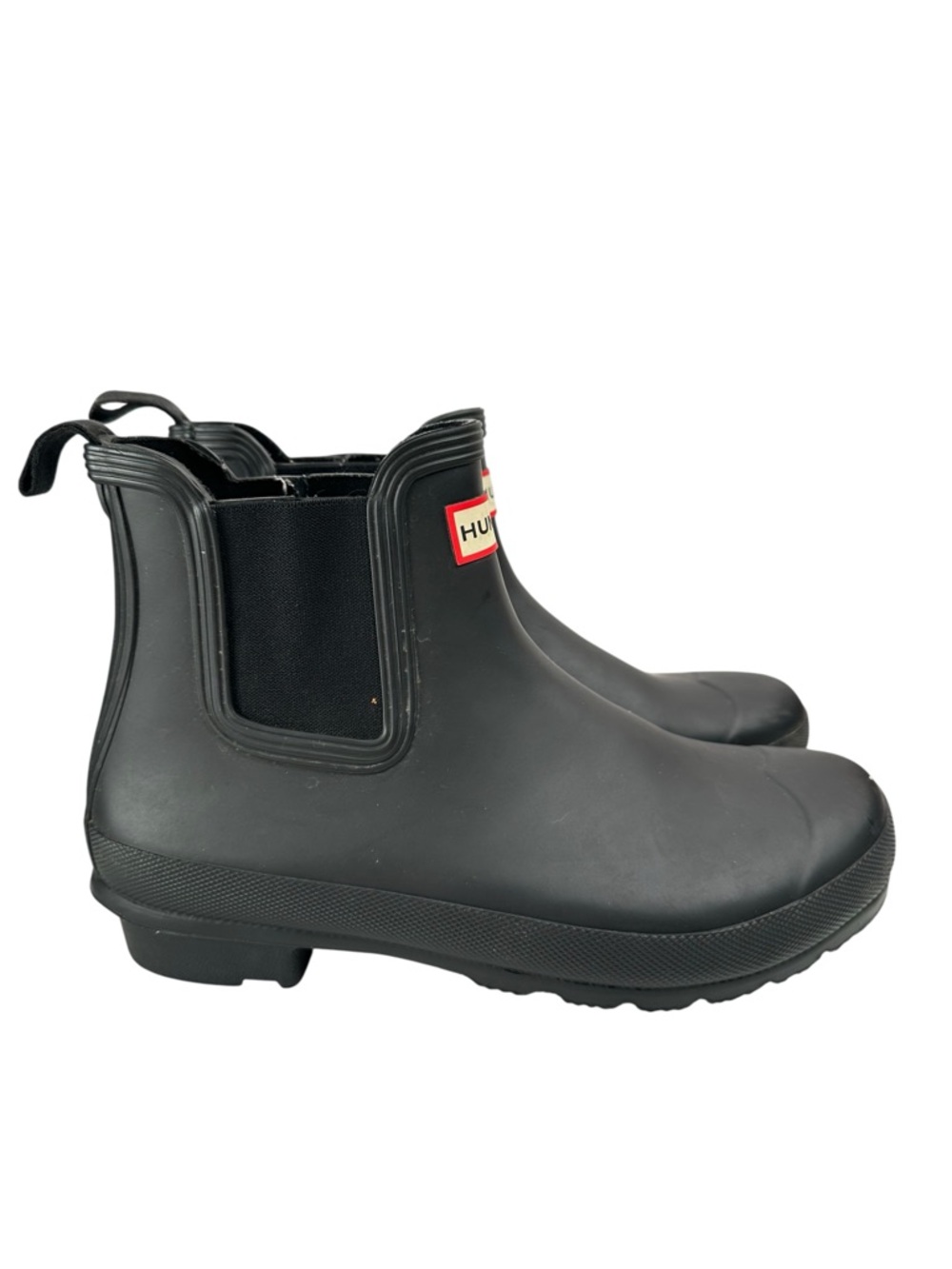 Hunter Original Chelsea Rain Boots Matte Black Waterproof Rubber Boots 9